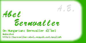 abel bernvaller business card